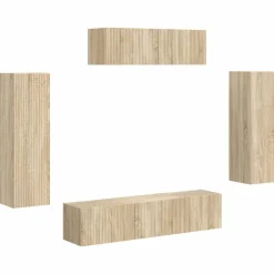 vidaXL TV-skåp 5 pcs Sonoma-ek Sonoma ek