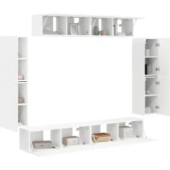 vidaXL TV-skåp 8 pcs Vit