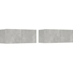 Best vidaXL TV-skåp 2 st 80x30x30 cm konstruerat trä Betonggrå