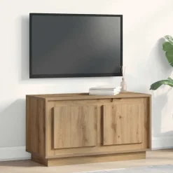vidaXL TV-skåp artisan ek 80 x 35 x 45 cm Konstruerat trä