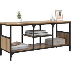 vidaXL TV-skåp Artisan Ek 100 x 35 x 45 cm Konstruerat trä och järn