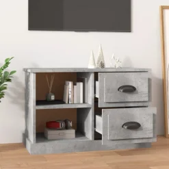 Hot vidaXL TV-skåp 73x35,5x47,5 cm konstruerat trä Betonggrå