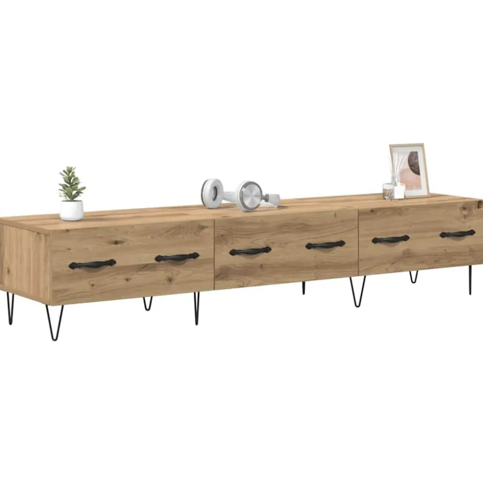 vidaXL TV-skåp med låda artisan ek 150 x 36 x 30 cm Konstruerat trä