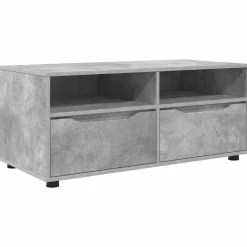 New vidaXL TV-skåp med låda 100 x 48 x 43 cm Konstruerat trä Betonggrå