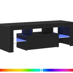 Best vidaXL TV-skåp med låda 120 x 35 x 40 cm Konstruerat trä Svart ek