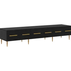 vidaXL TV-skåp med låda Svart Ek 150 x 36 x 30 cm Konstruerat trä