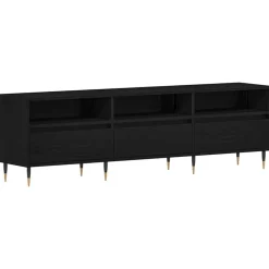 vidaXL TV-skåp med låda Svart Ek 150 x 30 x 44,5 cm Konstruerat trä