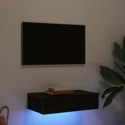 Best vidaXL TV-skåp med LED-lampor 60x35x15,5 cm Svart ek
