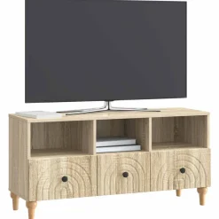 vidaXL TV-skåp Sonoma-ek 102 x 34,5 x 50 cm Konstruerat trä