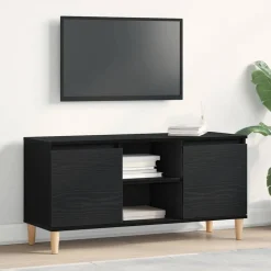Clearance vidaXL TV-skåp 102 x 35 x 50 cm Konstruerat trä Svart ek