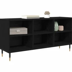 Best vidaXL TV-skåp 103,5 x 30 x 50 cm Konstruerat trä Svart ek