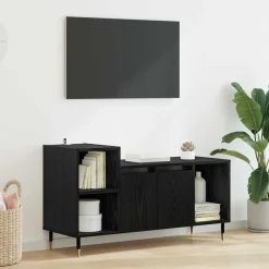 vidaXL TV-skåp Svart Ek 100 x 35 x 55 cm Konstruerat trä