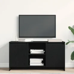 Best vidaXL TV-skåp 102 x 37,5 x 52,5 cm Konstruerat trä Svart ek