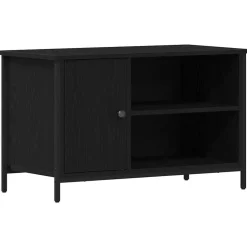 vidaXL TV-skåp Svart ek 80 x 40 x 50 cm Konstruerat trä