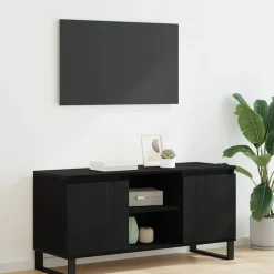vidaXL TV-skåp Svart Ek 104 x 35 x 50 cm Konstruerat trä