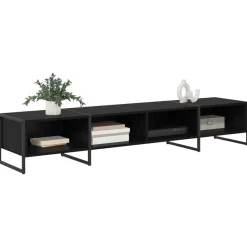 Clearance vidaXL TV-skåp 170.5 x 36 x 30.5 cm Konstruerat trä Svart ek