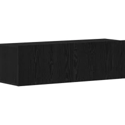 Hot vidaXL TV-skåp Väggmonterad 100 x 30 x 30 cm Konstruerat trä Svart ek