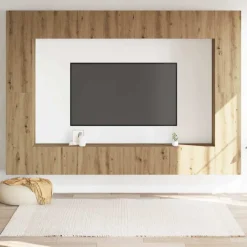 vidaXL TV-skåp väggmonterat 8 delar artisan ek konstruerat trä