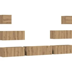 Clearance vidaXL TV-skåp väggmonterat 7 delar konstruerat trä artisan ek