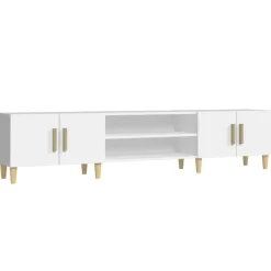 Hot vidaXL TV-skåp 180x31,5x40 cm konstruerat trä Vit