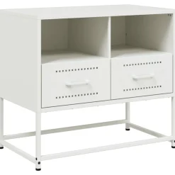 Outlet vidaXL TV-skåp 68x39x60,5 cm stål Vit