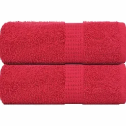 vidaXL Tvätthanddukar FROGN 2 st röd 30x30 cm 360 gsm