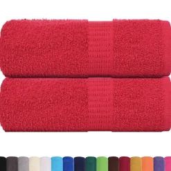 vidaXL Tvätthanddukar FROGN 2 st röd 30x30 cm 360 gsm