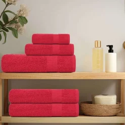 vidaXL Tvätthanddukar FROGN 2 st röd 30x30 cm 360 gsm