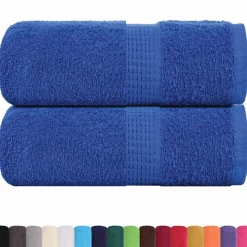 vidaXL Tvätthanddukar FROGN 2 st blå 30x30 cm 360 gsm