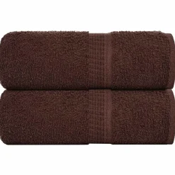 vidaXL Tvätthanddukar FROGN 2 st brun 30x30 cm 360 gsm