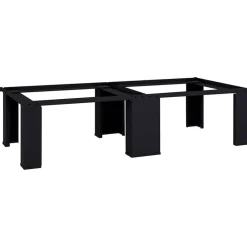 Clearance vidaXL Tvättmaskin Pedestal 2 pcs 127 x 54,5 x 32,5 cm Stål Svart