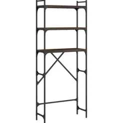 Discount vidaXL Tvättmaskinhylla 67x25x163 cm konstruerat trä brun ek