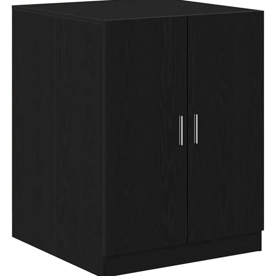 vidaXL Tvättmaskinskåp Svart Ek 70,5 x 71,5 x 91,5 cm Konstruerat trä