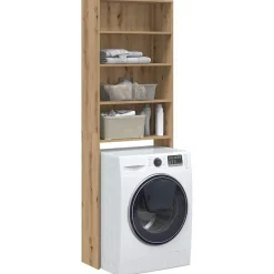 New vidaXL Tvättmaskinsskåp 64x24x190 cm artisan ek