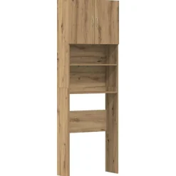 vidaXL Tvättmaskinsskåp hantverksmässig ek 64x24x190cm konstruerat trä