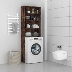 Sale vidaXL Tvättmaskinsskåp 64x24x190 cm Rökfärgad ek