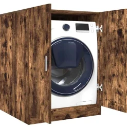 Clearance vidaXL Tvättmaskinsskåp 71x71,5x91,5cm Rökfärgad ek