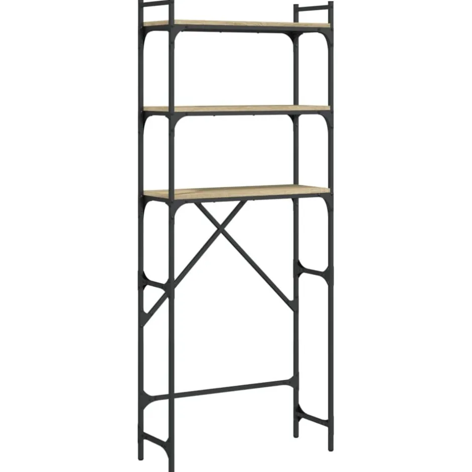 Discount vidaXL Tvättmaskinsskåp sonoma-ek 67x25x163 cm konstruerat trä Sonoma ek