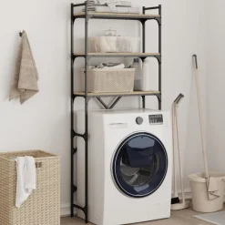 Discount vidaXL Tvättmaskinsskåp sonoma-ek 67x25x163 cm konstruerat trä Sonoma ek