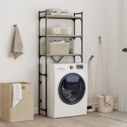 Discount vidaXL Tvättmaskinsskåp sonoma-ek 67x25x163 cm konstruerat trä Sonoma ek