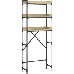 vidaXL Tvättmaskinsskåp sonoma-ek 67x25x163 cm konstruerat trä