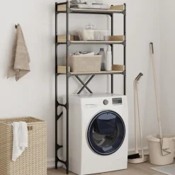 vidaXL Tvättmaskinsskåp sonoma-ek 67x25x163 cm konstruerat trä