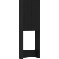 Sale vidaXL Tvättmaskinsskåp 64x25,5x190 cm Svart ek
