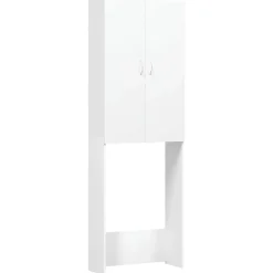 vidaXL Tvättmaskinsskåp vit 64x25,5x190 cm
