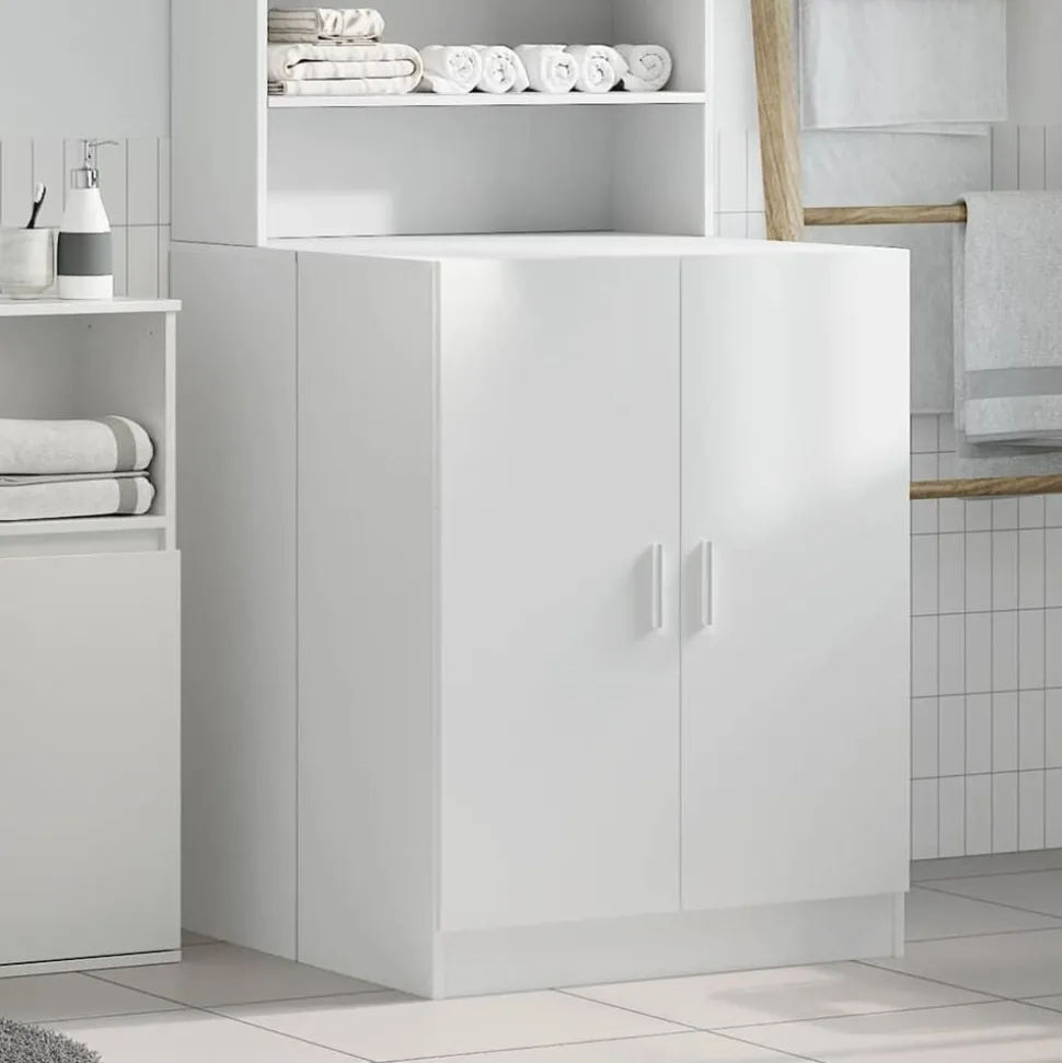 vidaXL Tvättmaskinsskåp vit 71x71,5x91,5 cm