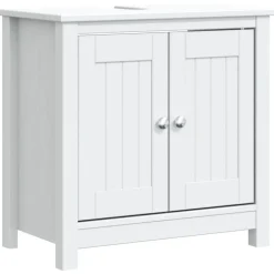 vidaXL Tvättställsskåp BERG vit 60x34x59 cm massiv furu