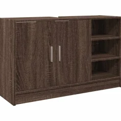 vidaXL Tvättställsskåp brun ek 90x29x55 cm konstruerat trä