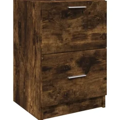 vidaXL Tvättställsskåp rökfärgad ek 40x37x59 cm konstruerat trä