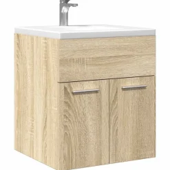 vidaXL Tvättställsskåp sonoma-ek 41x38,5x46 cm konstruerat trä