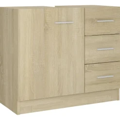 vidaXL Tvättställsskåp sonoma-ek 63x30x54 cm konstruerat trä Sonoma ek